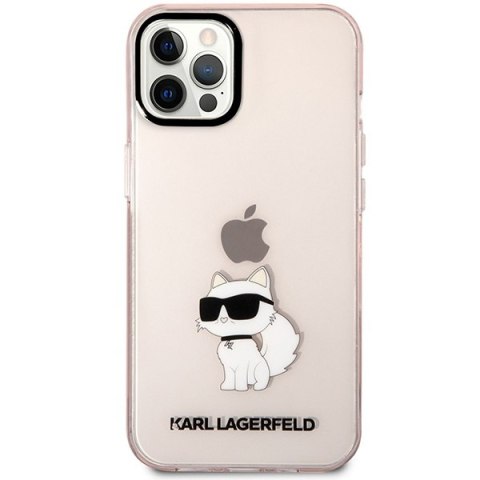 Etui na telefon iPhone 12/12 Pro Karl Lagerfeld Choupette różowe