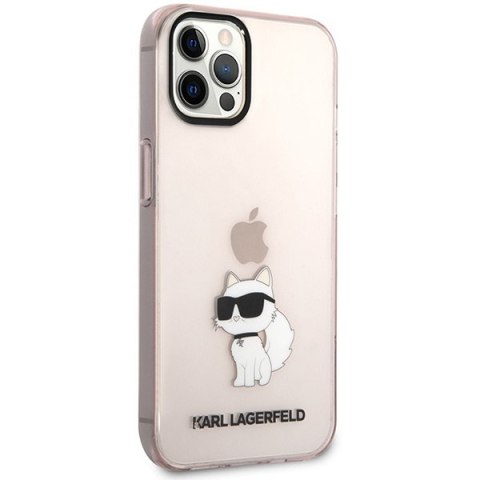 Etui na telefon iPhone 12/12 Pro Karl Lagerfeld Choupette różowe