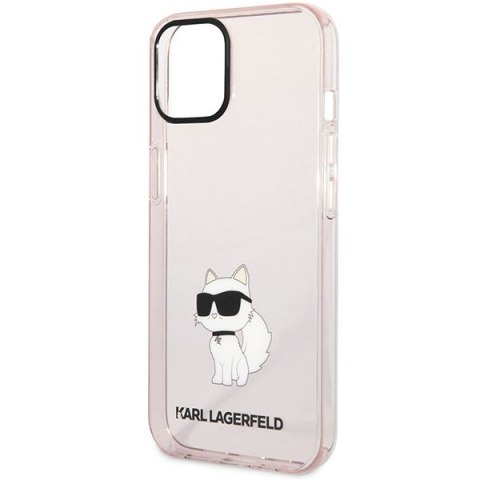 Etui na telefon iPhone 12/12 Pro Karl Lagerfeld Choupette różowe