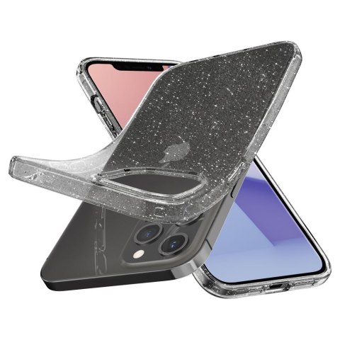 Etui iPhone 12 / 12 Pro Spigen Liquid Crystal brokatowe przezroczyste