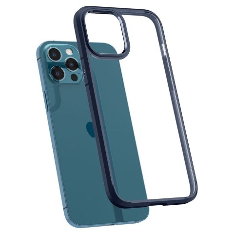 Etui na telefon iPhone 12/12 Pro Spigen Ultra Hybrid granatowe