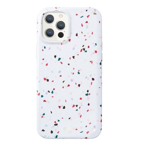 Etui na telefon iPhone 12/12 Pro UNIQ Coehl Terrazzo biały/naturalny