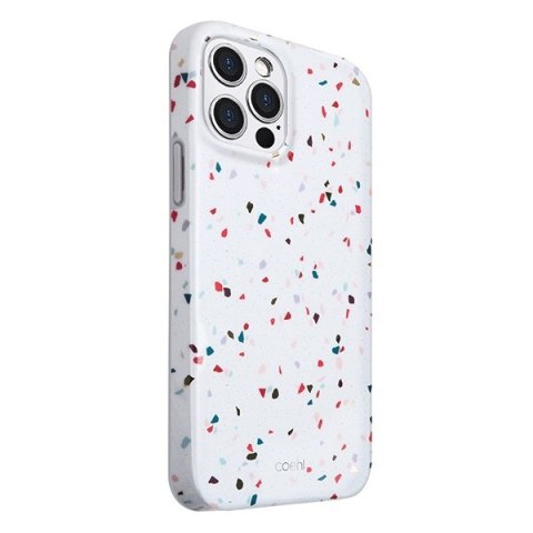 Etui na telefon iPhone 12/12 Pro UNIQ Coehl Terrazzo biały/naturalny