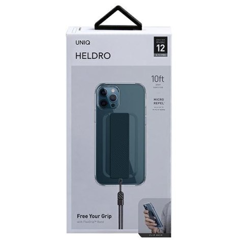 Etui na telefon iPhone 12/12 Pro UNIQ Heldro przezroczyste Antimicrobial