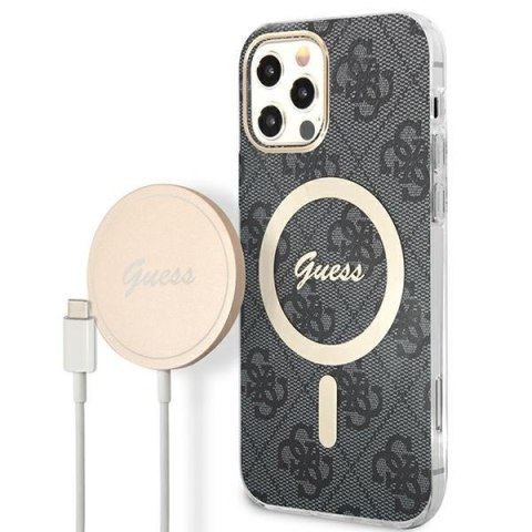 Etui na telefon Apple iPhone 12/12 Pro Guess 4G MagSafe + ładowarka