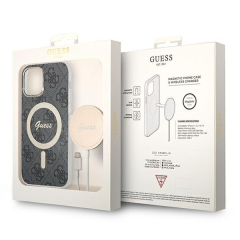 Etui na telefon Apple iPhone 12/12 Pro Guess 4G MagSafe + ładowarka