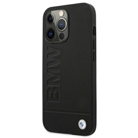 Etui iPhone 13 Pro Max BMW czarne hardcase Signature Logo Imprint