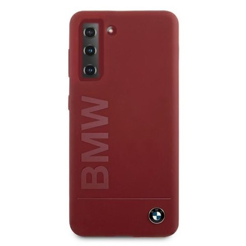 Etui na telefon Samsung Galaxy S21 BMW Silicone Logo czerwone