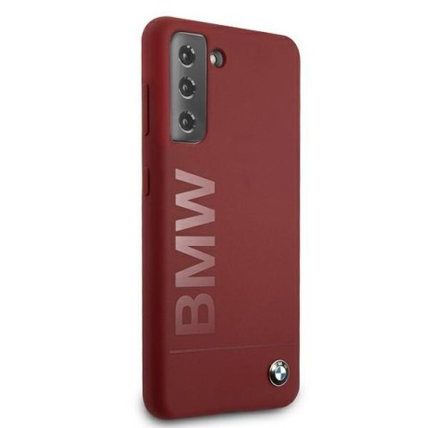 Etui na telefon Samsung Galaxy S21 BMW Silicone Logo czerwone