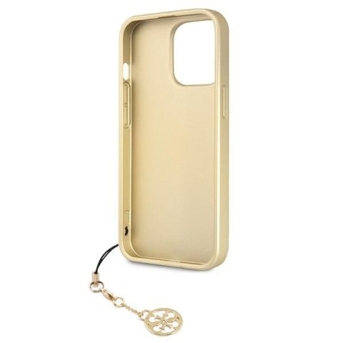 Etui iPhone 13 Pro Max Guess brązowe hardcase 4G Charms Collection