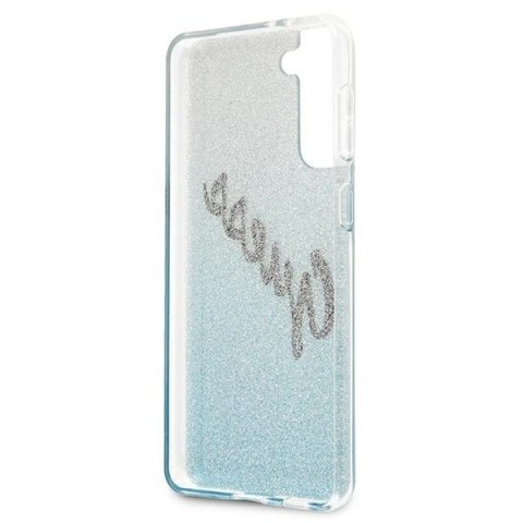 Etui na telefon Samsung Galaxy S21+ Plus Guess Glitter Gradient Niebieskie