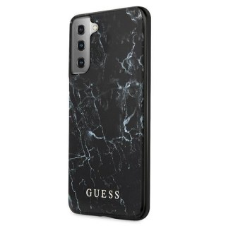 Etui na telefon Samsung Galaxy S21+ Plus Guess Marble czarne hardcase