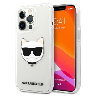 Etui na telefon iPhone 13 Pro Max Karl Lagerfeld Choupette przezroczyste