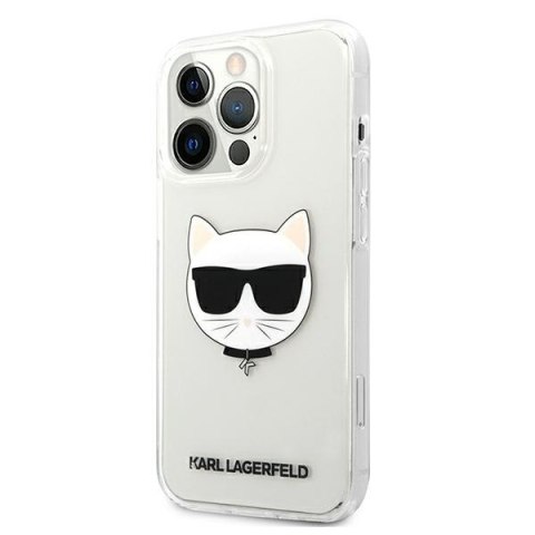 Etui na telefon iPhone 13 Pro Max Karl Lagerfeld Choupette przezroczyste