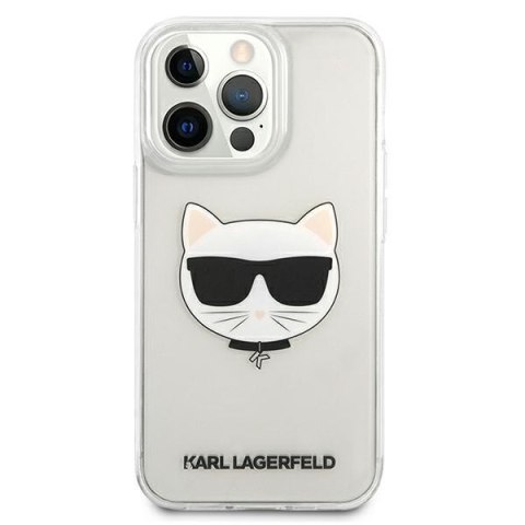 Etui na telefon iPhone 13 Pro Max Karl Lagerfeld Choupette przezroczyste