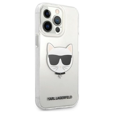 Etui na telefon iPhone 13 Pro Max Karl Lagerfeld Choupette przezroczyste