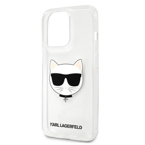 Etui na telefon iPhone 13 Pro Max Karl Lagerfeld Choupette przezroczyste