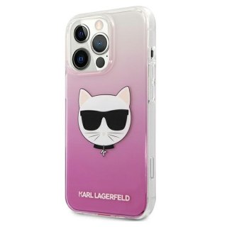 Etui na telefon iPhone 13 Pro Max Karl Lagerfeld Choupette różowe