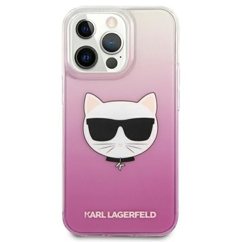 Etui na telefon iPhone 13 Pro Max Karl Lagerfeld Choupette różowe