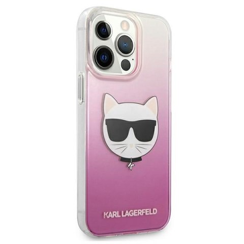 Etui na telefon iPhone 13 Pro Max Karl Lagerfeld Choupette różowe