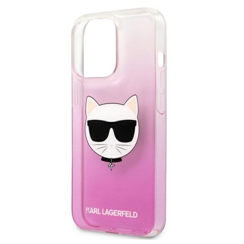 Etui na telefon iPhone 13 Pro Max Karl Lagerfeld Choupette różowe