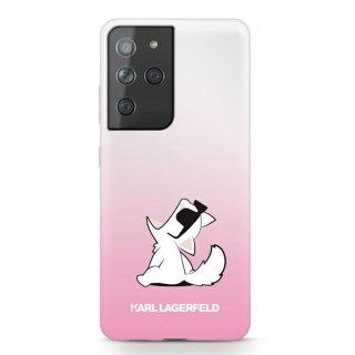 Etui Karl Lagerfeld KLHCS21LCFNRCPI Samsung Galaxy S21 Ultra hardcase różowy/pink Choupette Fun