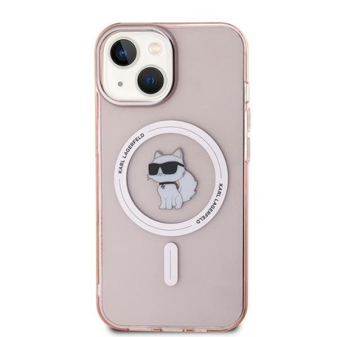 Etui na telefon iPhone 12/12 Pro Karl Lagerfeld Choupette MagSafe różowe