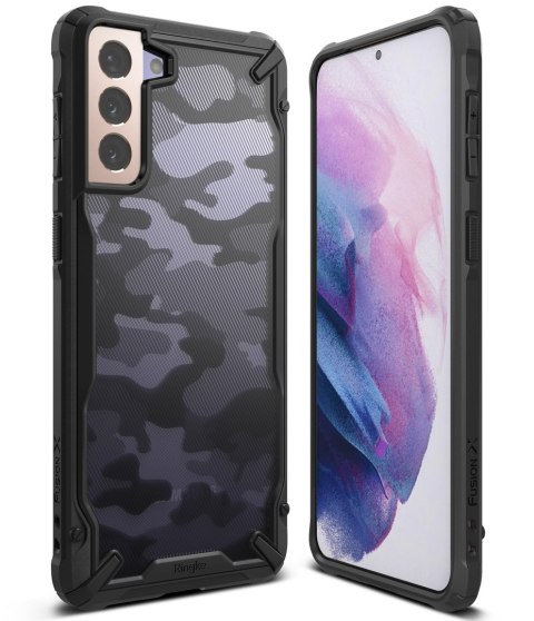 Etui Samsung Galaxy S21+ Plus Ringke Fusion-X Design Camo (Moro) czarne