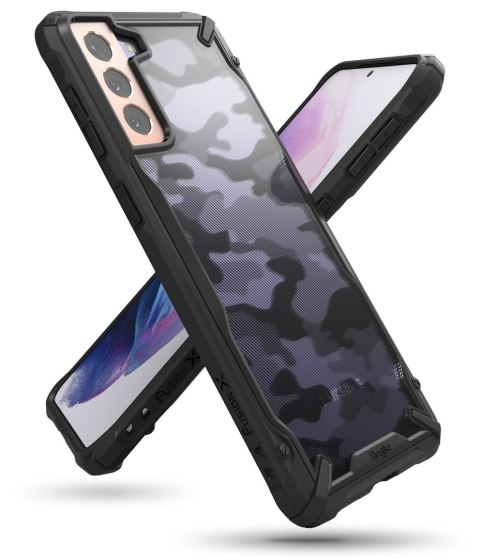 Etui Samsung Galaxy S21+ Plus Ringke Fusion-X Design Camo (Moro) czarne