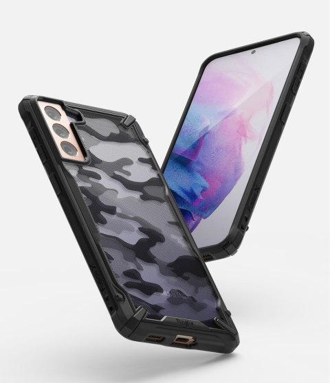 Etui Samsung Galaxy S21+ Plus Ringke Fusion-X Design Camo (Moro) czarne