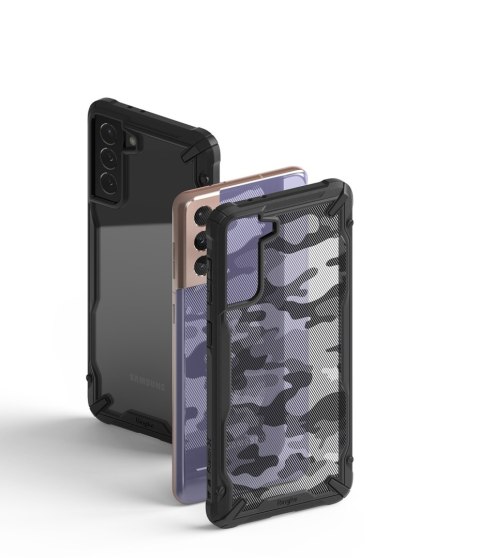 Etui Samsung Galaxy S21+ Plus Ringke Fusion-X Design Camo (Moro) czarne