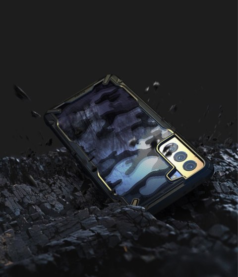 Etui Samsung Galaxy S21+ Plus Ringke Fusion-X Design Camo (Moro) czarne