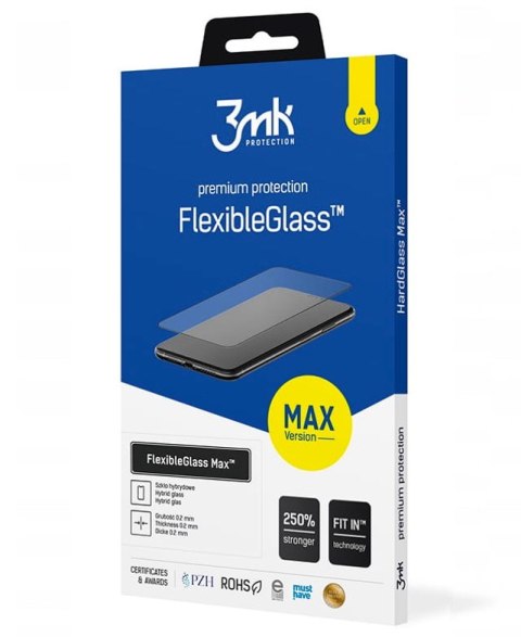 Szkło hybrydowe iPhone 13 Pro Max 3MK FlexibleGlass Max czarne