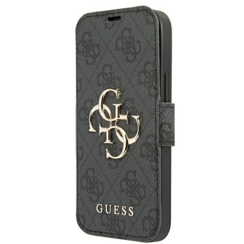 Etui iPhone 13 Pro Max Guess GUBKP13X4GMGGR szary book 4G Big Metal Logo