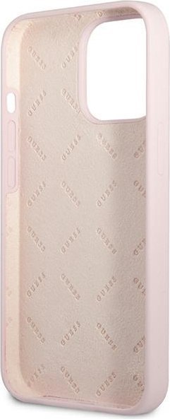 Etui iPhone 13 Pro Max Guess fioletowe hardcase Silicone Triangle