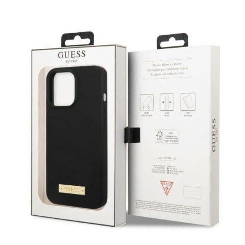 Etui na telefon iPhone 13 Pro Max Guess Silicone MagSafe czarne