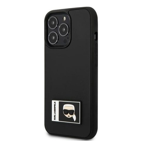 Etui na telefon iPhone 13 Pro Max Karl Lagerfeld Ikonik Patch czarne