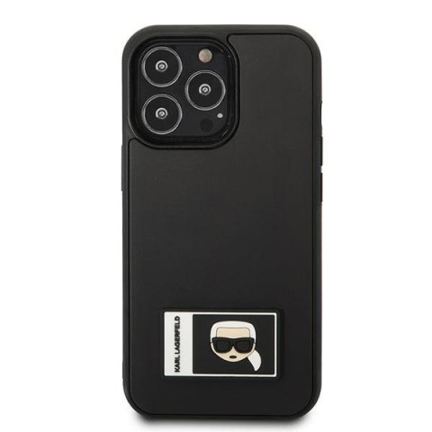 Etui na telefon iPhone 13 Pro Max Karl Lagerfeld Ikonik Patch czarne