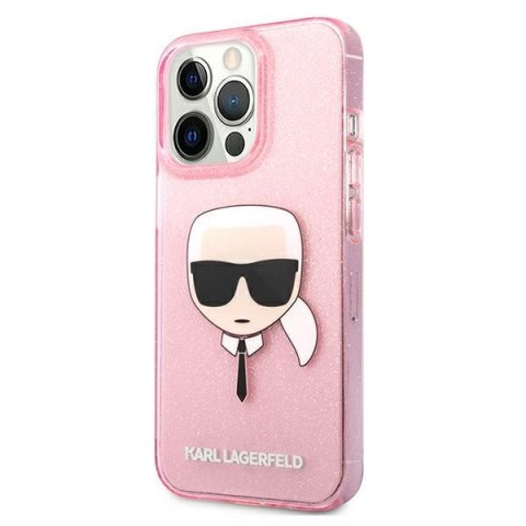 Etui na telefon iPhone 13 Pro Max Karl Lagerfeld różowe Glitter