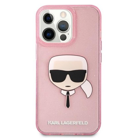 Etui na telefon iPhone 13 Pro Max Karl Lagerfeld różowe Glitter