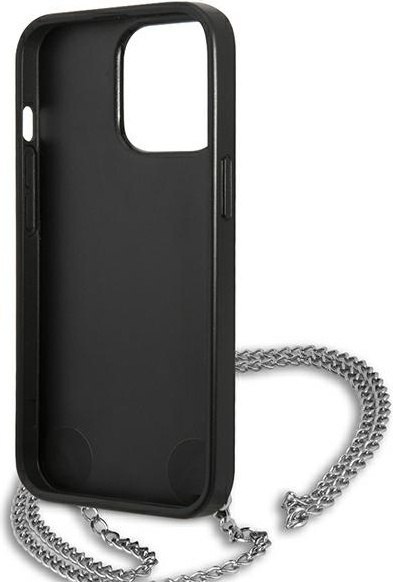 Etui na telefon iPhone 13 Pro Max Karl Lagerfeld czarne skórzane