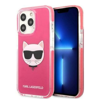 Etui na telefon iPhone 13 Pro Max Karl Lagerfeld Choupette fuksja