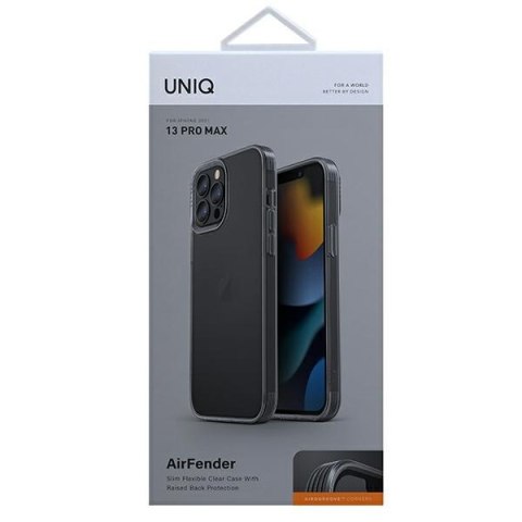 Etui na telefon iPhone 13 Pro Max UNIQ Air Fender szary / smoked grey