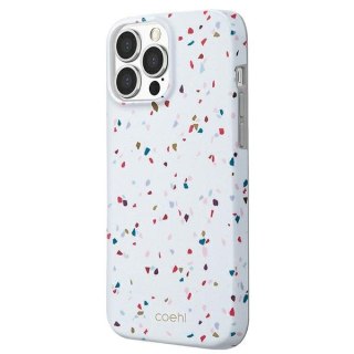 Etui na telefon iPhone 13 Pro Max UNIQ Coehl Terrazzo biały/naturalny