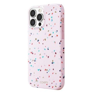 Etui na telefon iPhone 13 Pro Max UNIQ Coehl Terrazzo różowy