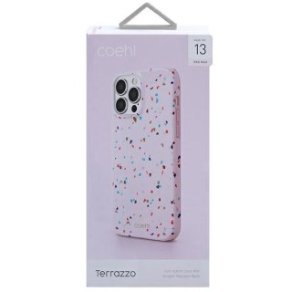 Etui na telefon iPhone 13 Pro Max UNIQ Coehl Terrazzo różowy