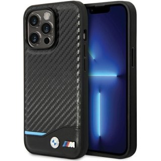 Etui BMW BMHCP13X22NBCK Apple iPhone 13 Pro Max czarny/black hardcase Leather Carbon