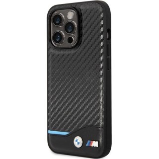 Etui BMW BMHCP13X22NBCK Apple iPhone 13 Pro Max czarny/black hardcase Leather Carbon