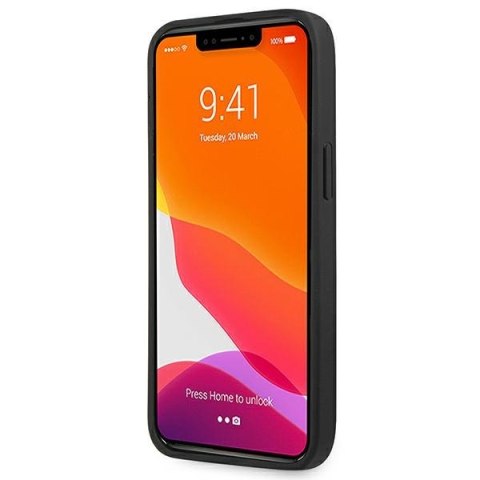 Etui na telefon iPhone 13 Pro BMW czerwone hardcase skórzane