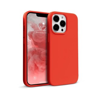 Etui na telefon iPhone 13 Pro Max Crong czerwony - elegancka ochrona